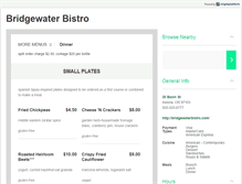 Tablet Screenshot of bridgewaterbistro.com